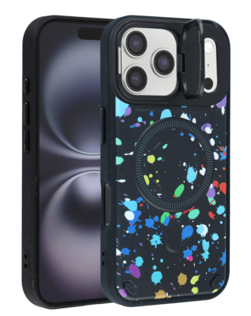 "Vivid Splash" MagSafe Armor – Paint Splatter Kickstand Case For iPhone 17 Pro Max
