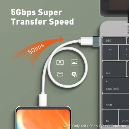 LDNIO USB Convertor USB C Female to USB A Male Adapter