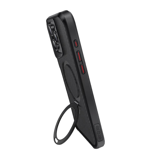 TRUSMI CF01 iPhone Series Carbon Fiber with 360° Rotating Kickstand Magnetic Phone Case For iPhone 17 Pro Max