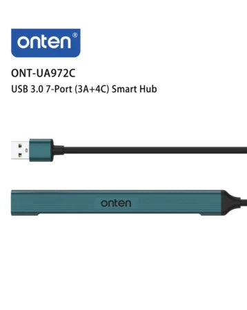 Onten 7 in 1 USB Expander (USB 3.0 + 2x USB 2.0 + 4x USB C)