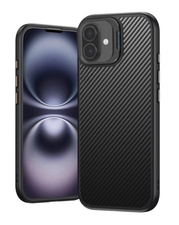 Stealth Carbon Fiber Armor – High-Tech Precision Shield with Camera Guard For iPhone 17 Pro