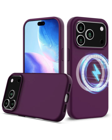 Velvet Touch Silicone Armor – Purple Impact Case with Precision Guard For iPhone 17 Pro