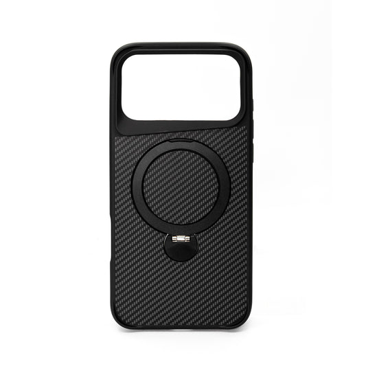 TRUSMI CF01 iPhone Series Carbon Fiber with 360° Rotating Kickstand Magnetic Phone Case For iPhone 17 Pro Max