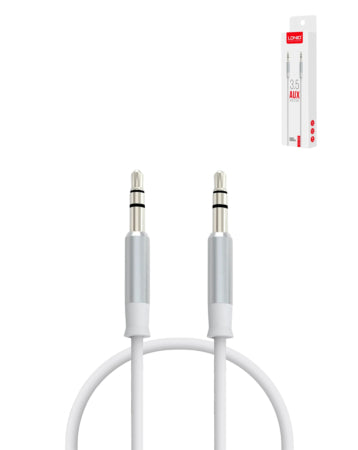 LDNIO 3.5mm AUX to AUX Audio Cable (WHITE) 1 Meter